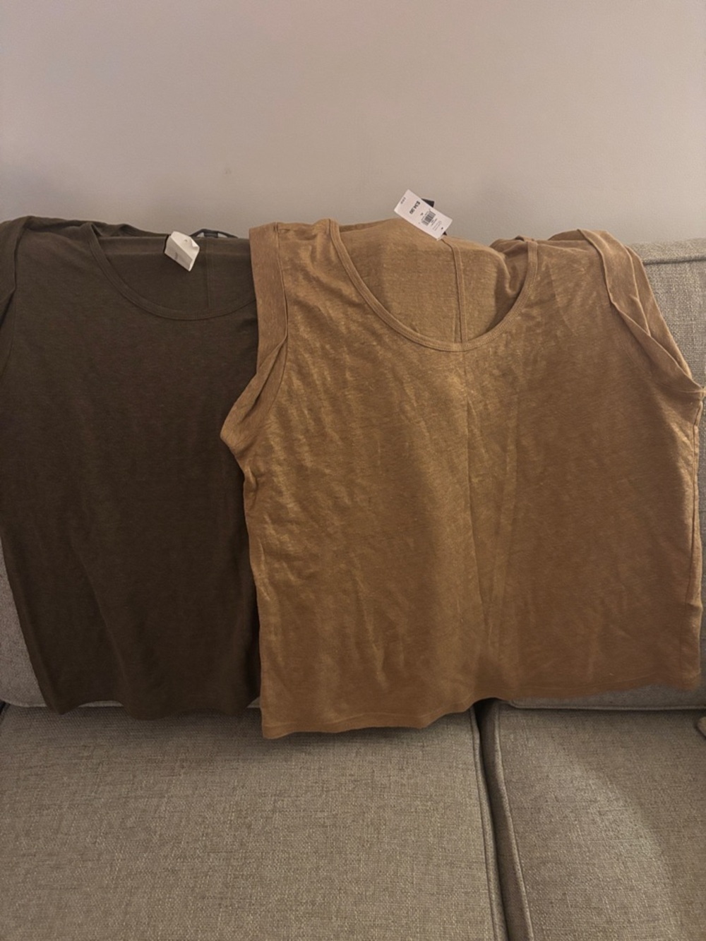 Banana Republic Women's Muscle Tee Set in Brown and Tan